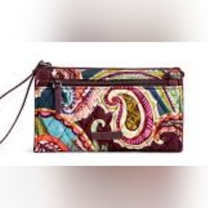 EUC-Vera Bradley RFID Front Zip Wristlet in Heirloom Paisley